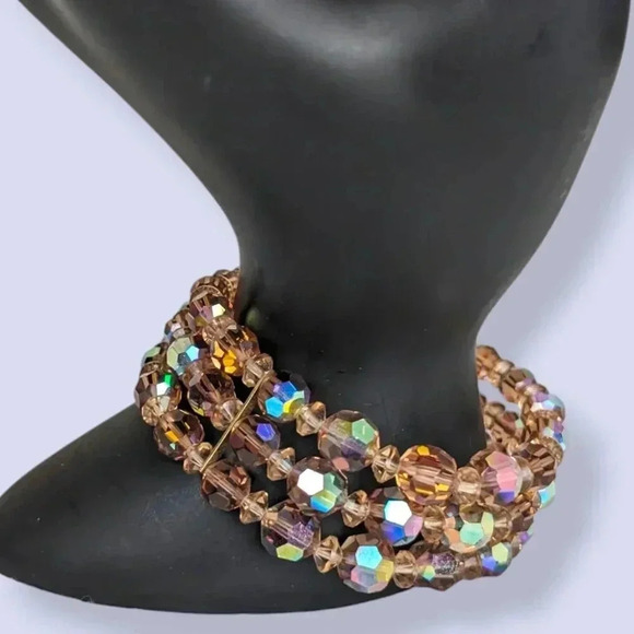 🍁Vintage Continental AB Crystal Bracelet - Picture 2 of 4